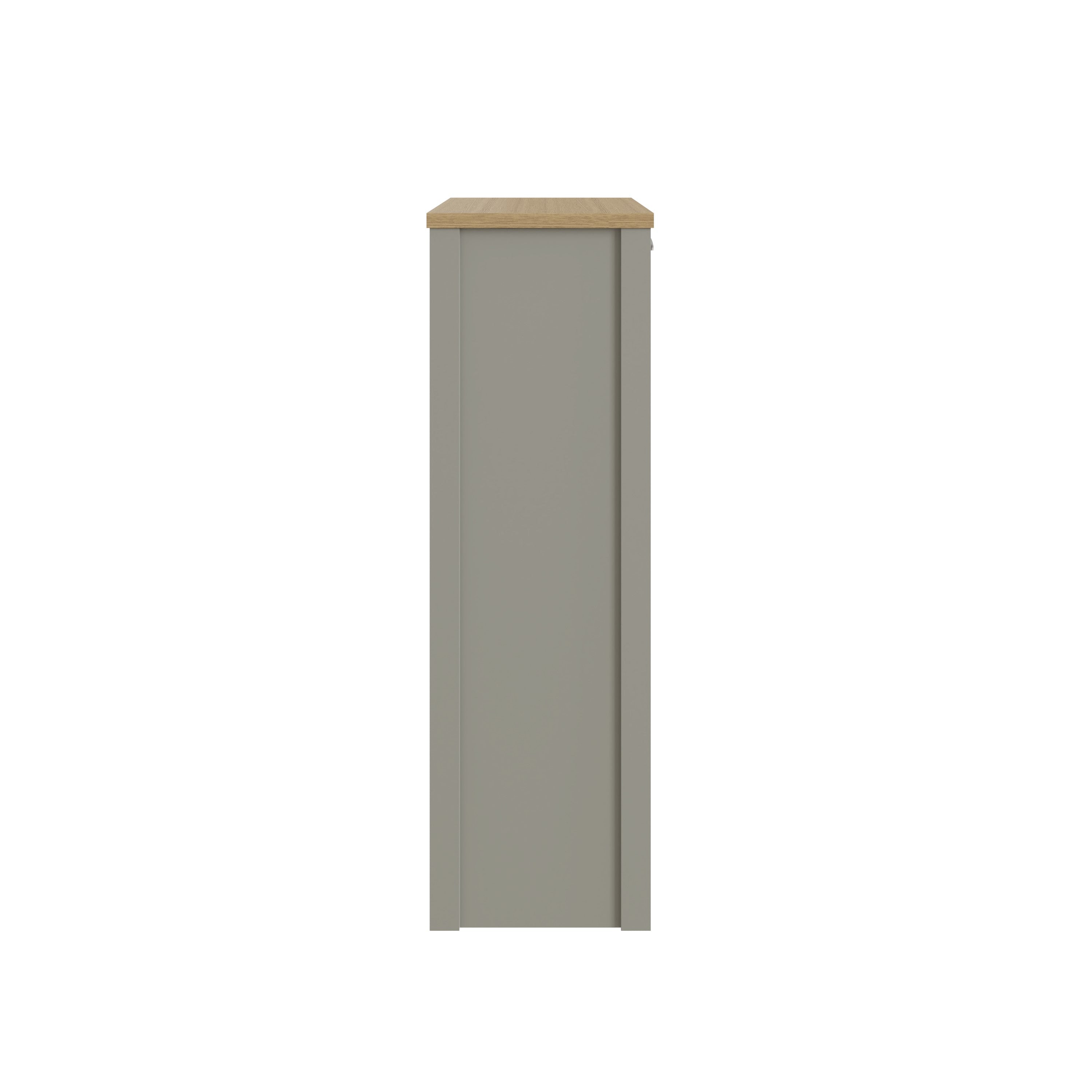 Lancaster 2 Door Shoe Cabinet Grey – GFW, view 6