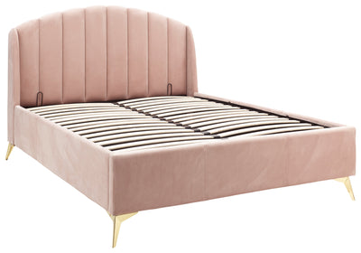 Pettine End Lift Ottoman Bed - Pink & Gold – GFW, view 13