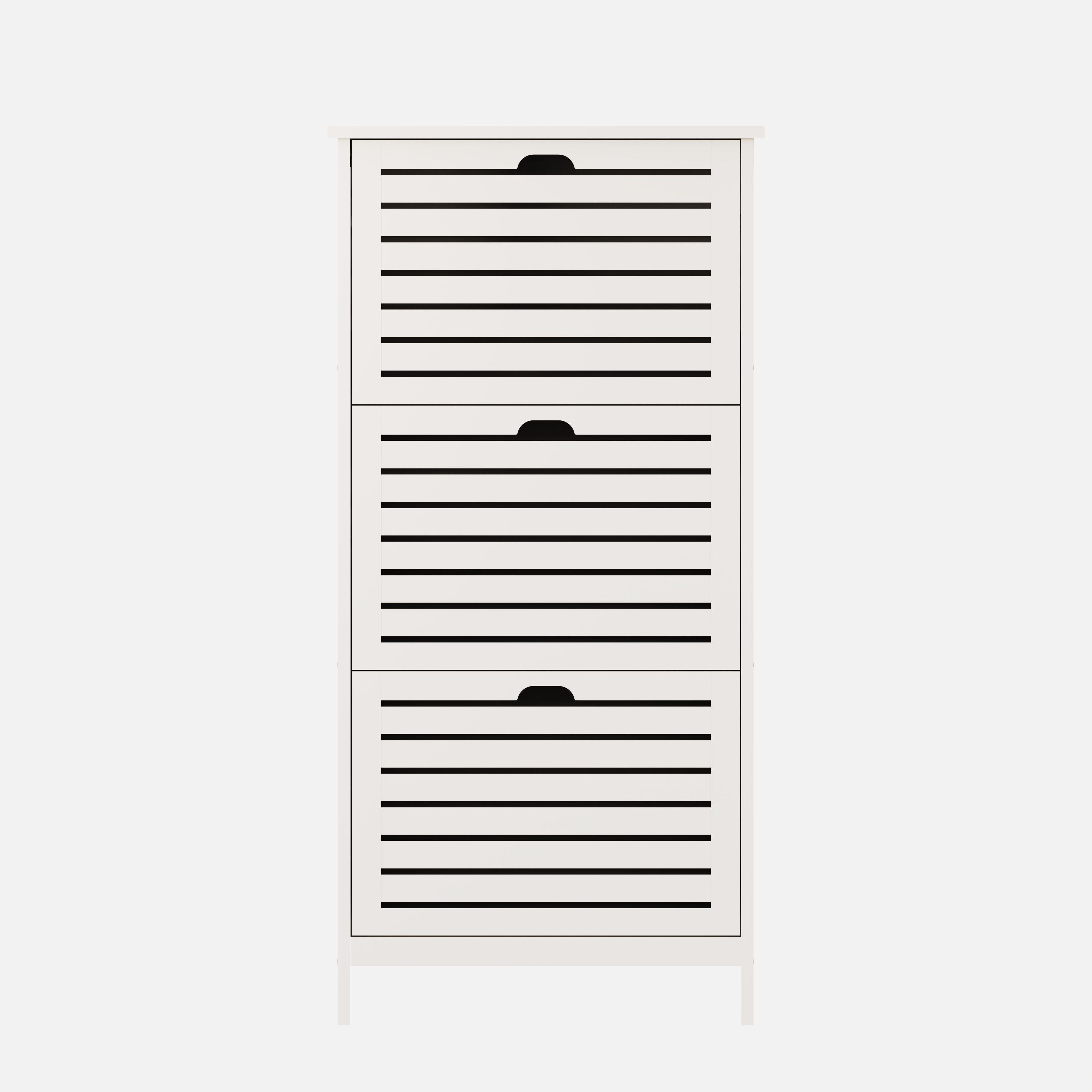 Bergen Three Tier Shoe Cabinet – White