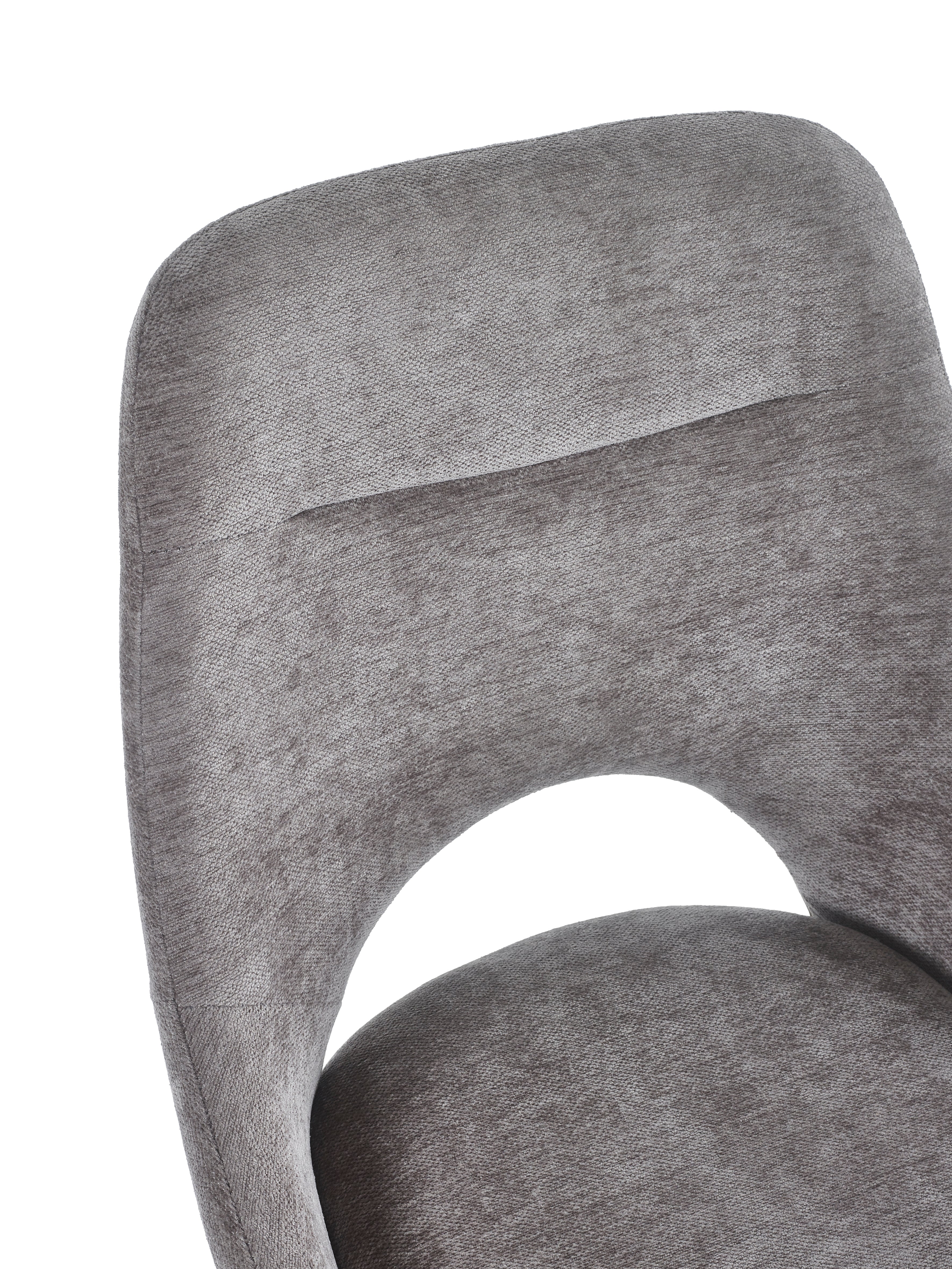 Jonah Grey Chenille Upholstered Dining Chairs (Set of 2) – Julian Bowen, view 5