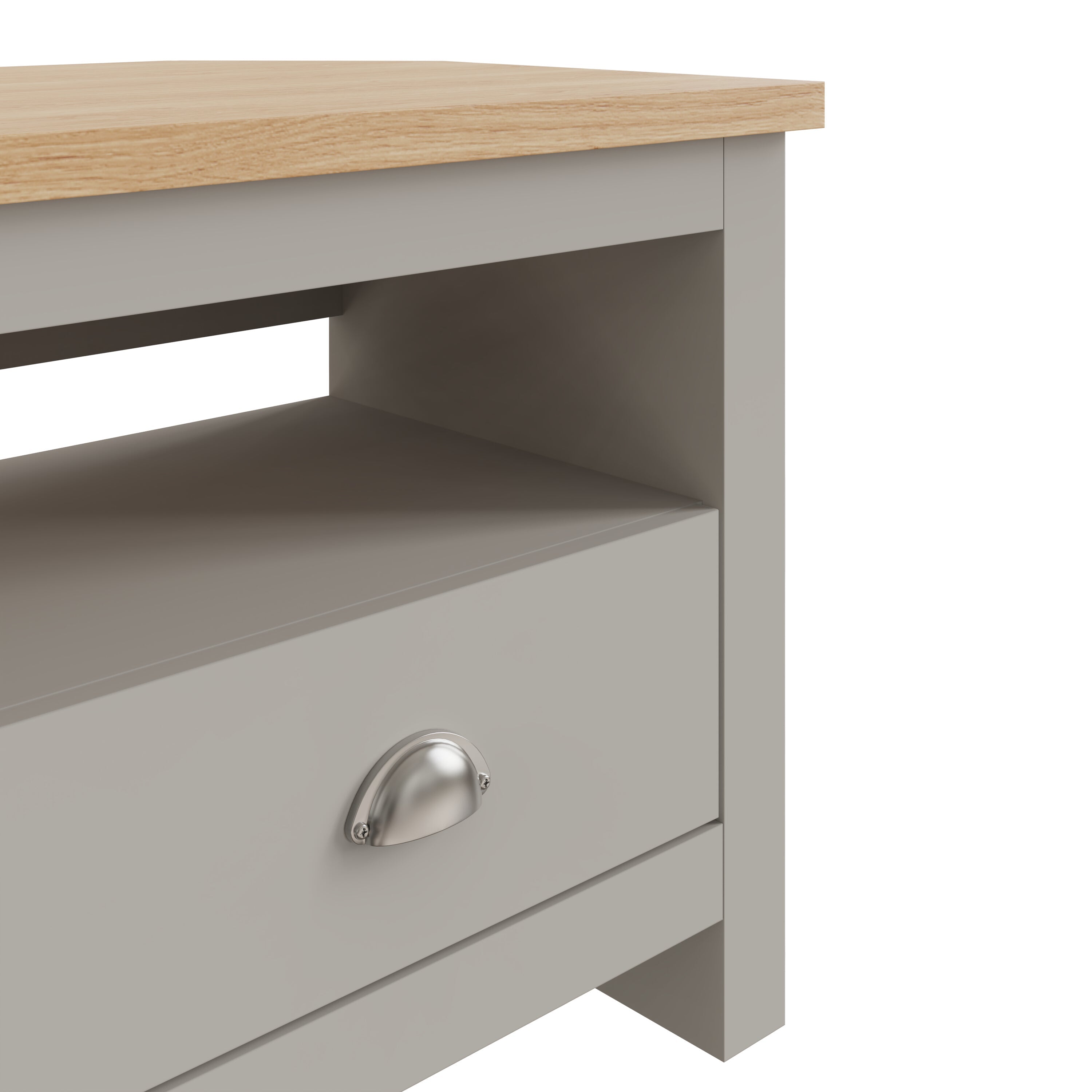 Lancaster Corner TV Unit Grey – GFW, view 3
