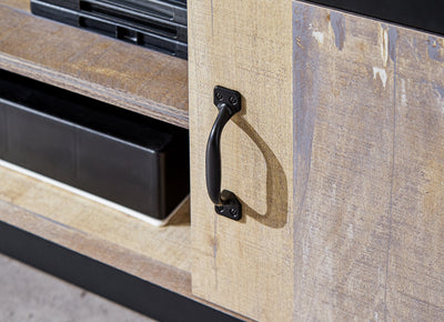 GFW TV Unit Discontinued - Boston 2 Door TV Unit Oak Bed Kings
