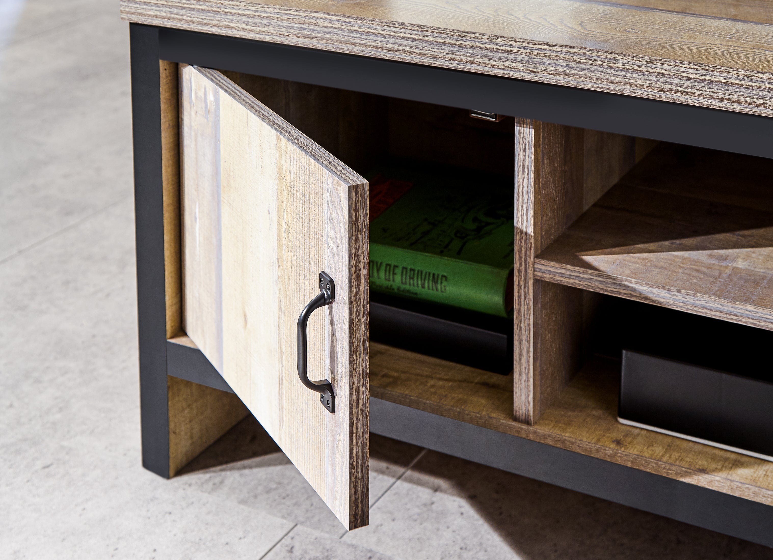 GFW TV Unit Discontinued - Boston 2 Door TV Unit Oak Bed Kings