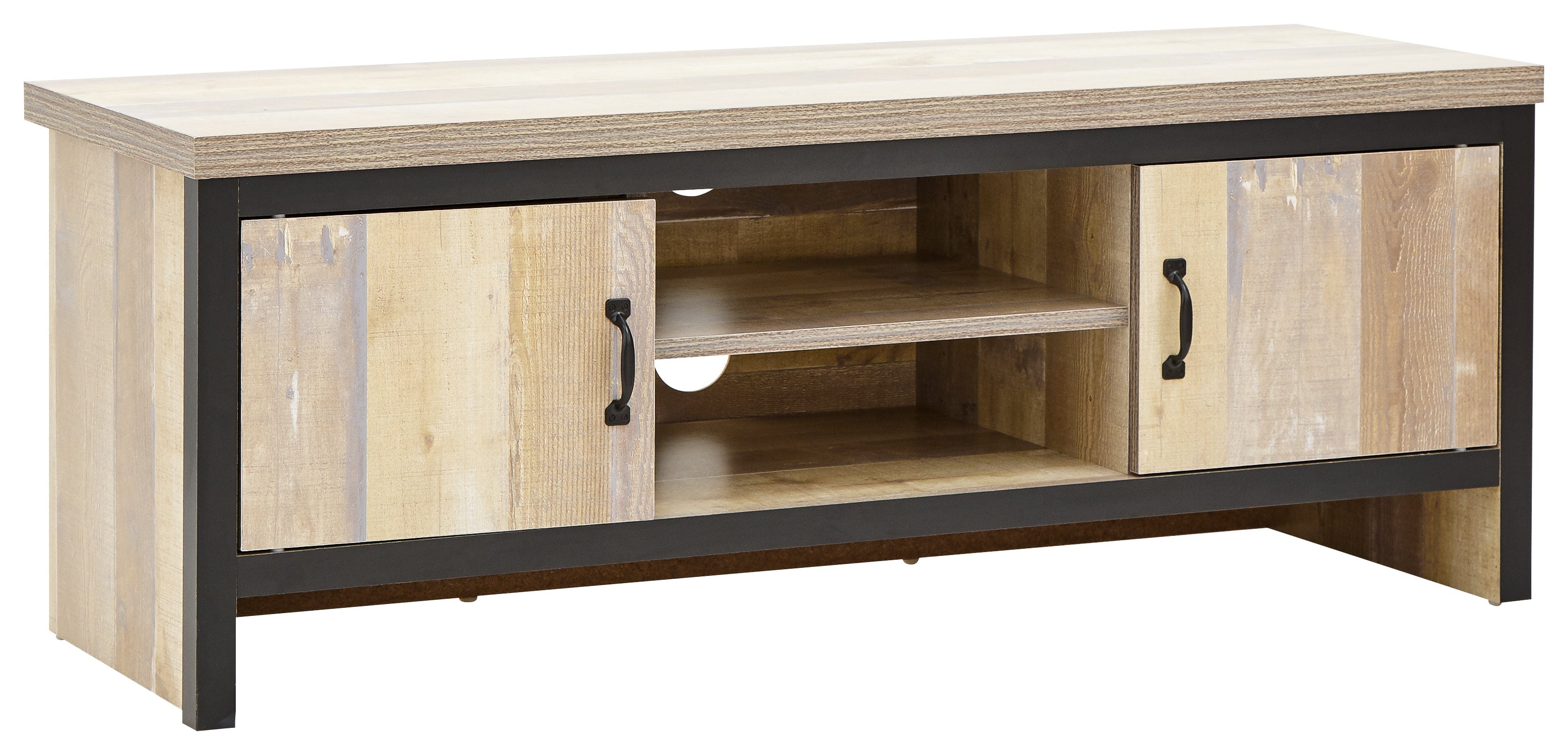 GFW TV Unit Discontinued - Boston 2 Door TV Unit Oak Bed Kings