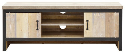GFW TV Unit Discontinued - Boston 2 Door TV Unit Oak Bed Kings