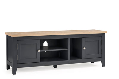 Bordeaux Tv Unit Dark Grey – Julian Bowen