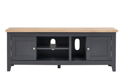 Bordeaux Tv Unit Dark Grey – Julian Bowen, view 4