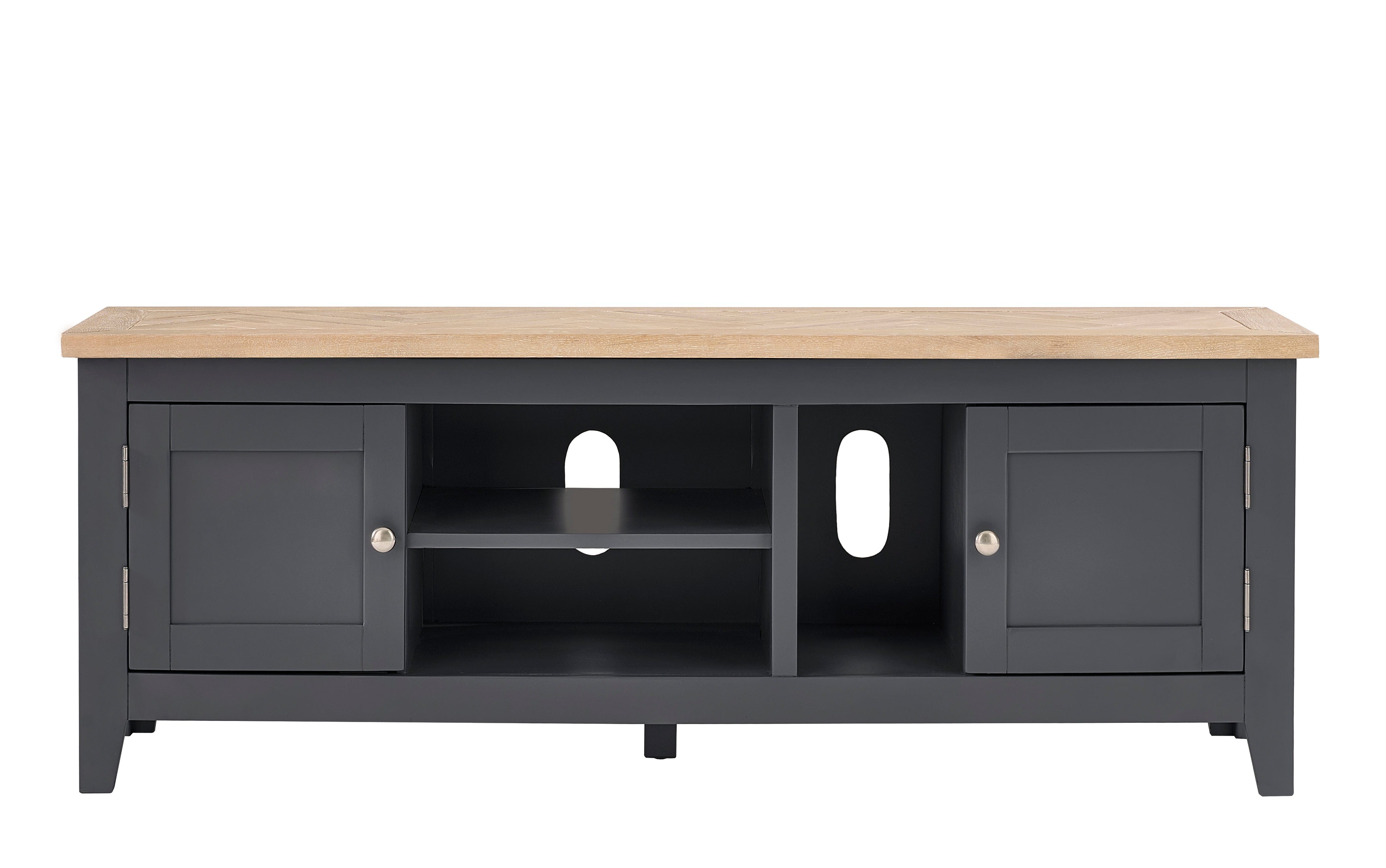 Bordeaux Tv Unit Dark Grey – Julian Bowen, view 4