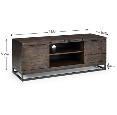 Brooklyn TV Unit - Dark Oak – Julian Bowen, view 4