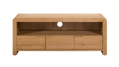 Curve Oak TV Unit – Julian Bowen, view 3