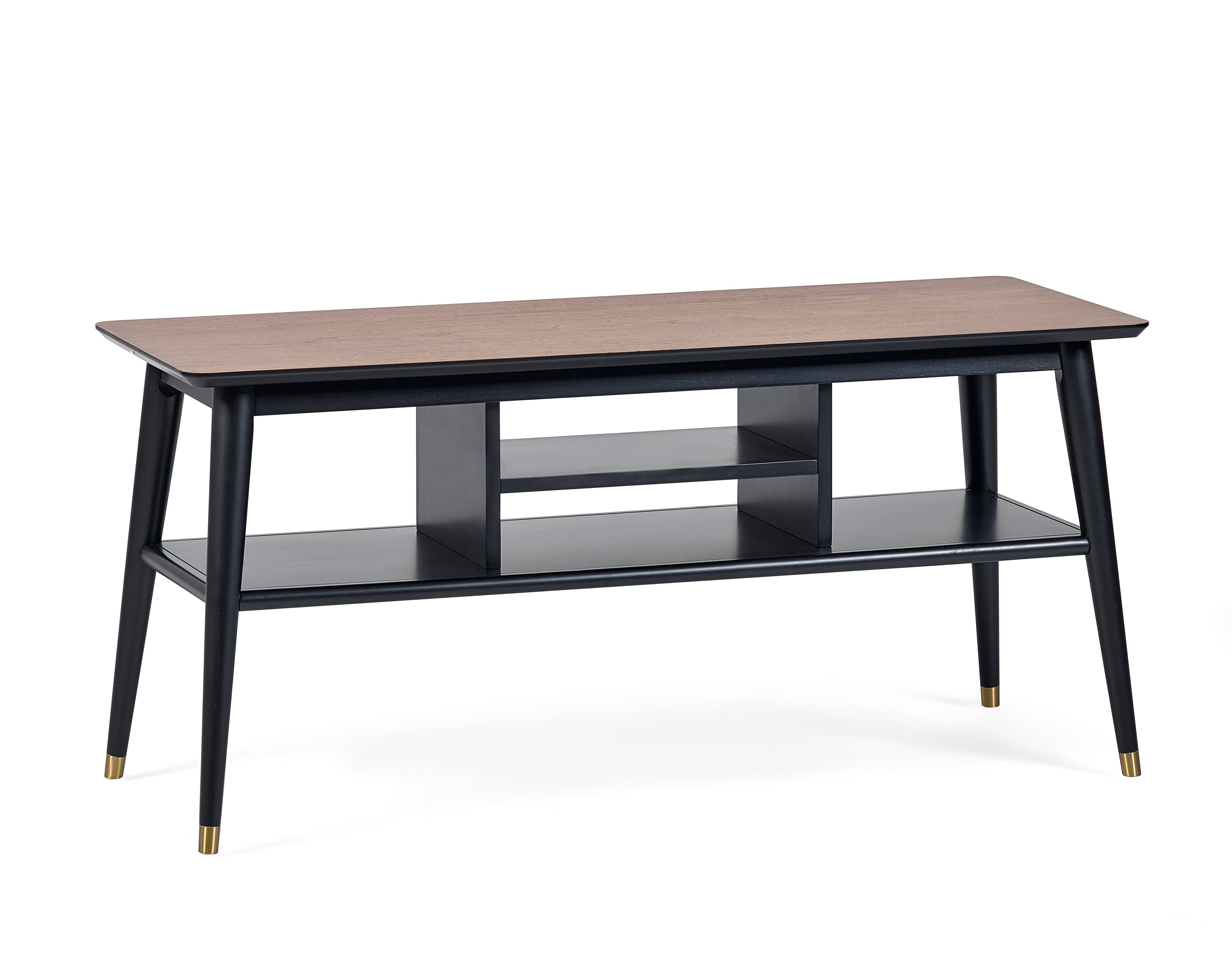 Findlay Media Unit - Walnut & Black – Julian Bowen