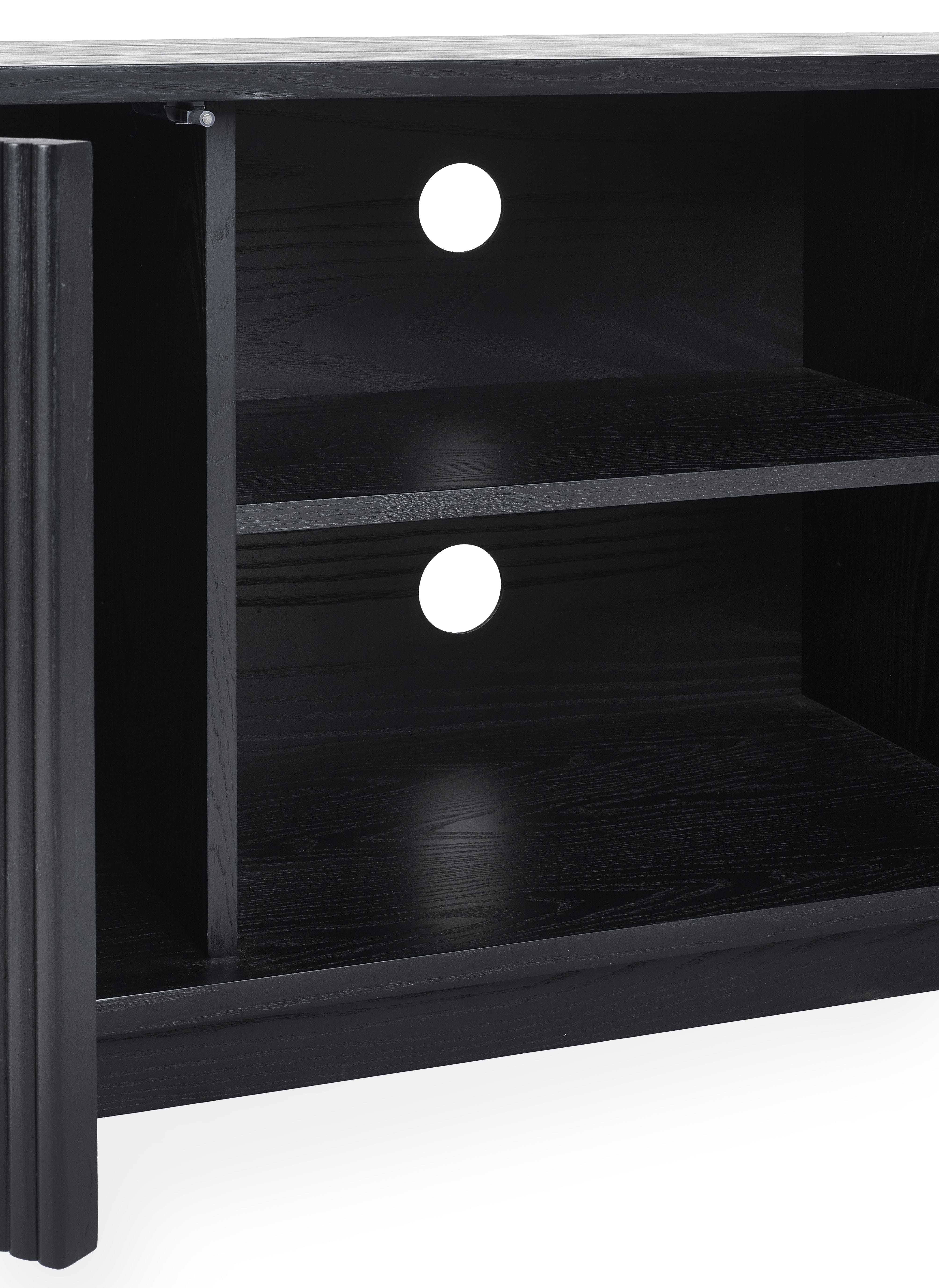 Louis Fluted Tv Unit - Black – Julian Bowen, view 8