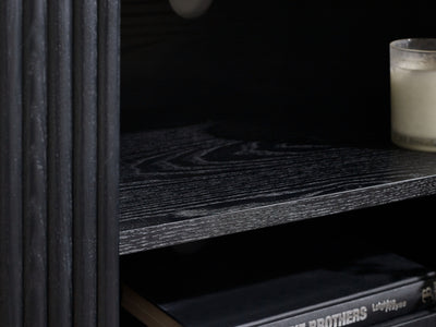 Louis Fluted Tv Unit - Black – Julian Bowen, view 6
