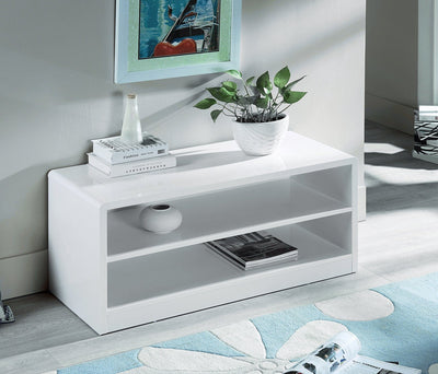 Manhattan High Gloss White Compact Tv Unit – Julian Bowen, view 2