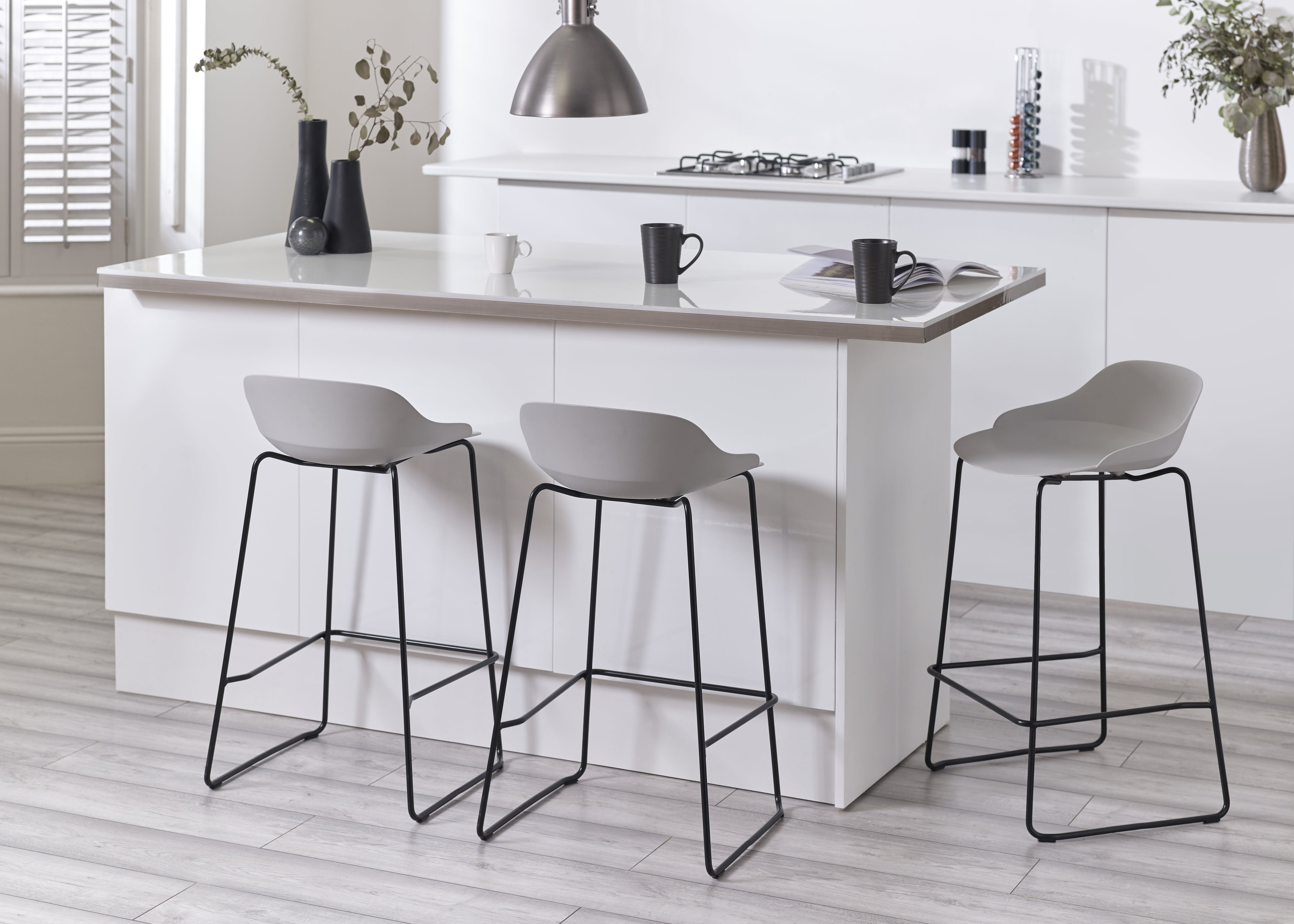 Rocco Stools - Light Grey (Set Of 2) – Julian Bowen, view 2