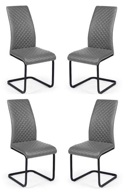 Xavier Grey Upholstered Cantilever Dining Chairs (Set of 4) – Julian Bowen