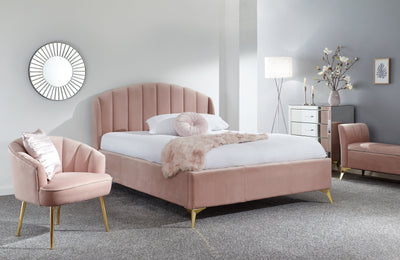 Pettine End Lift Ottoman Bed - Pink & Gold – GFW, view 2