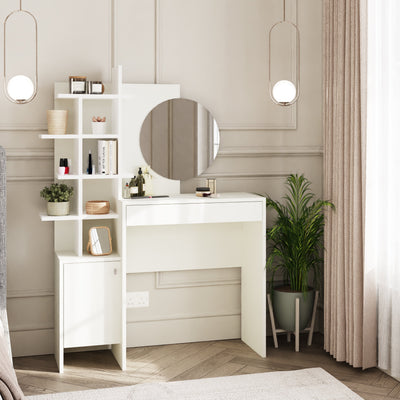 Freyja Dressing Table White/White – GFW, view 2