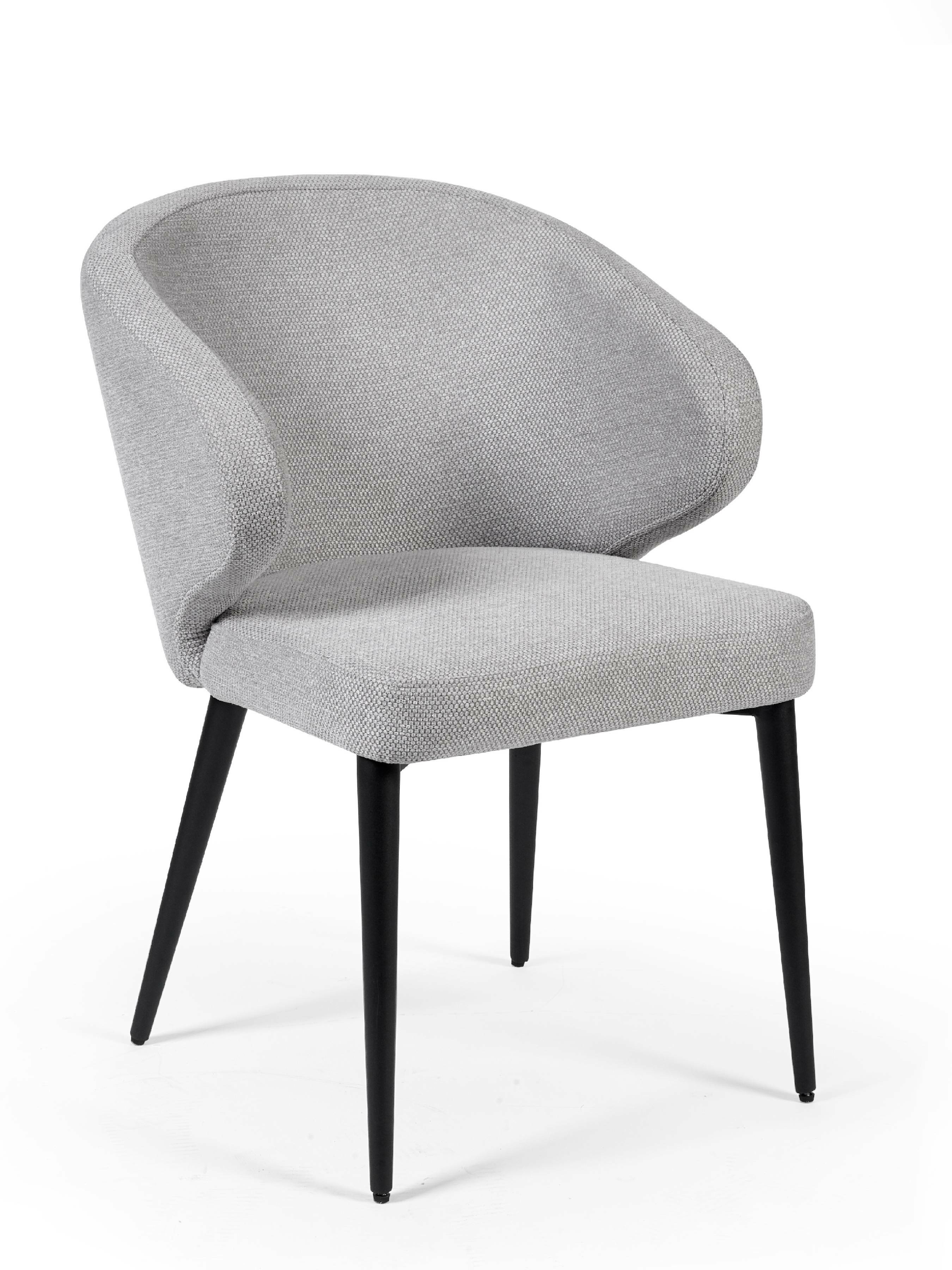Marcus Light Grey Fabric Dining Chairs (Set of 2) – Julian Bowen, view 3
