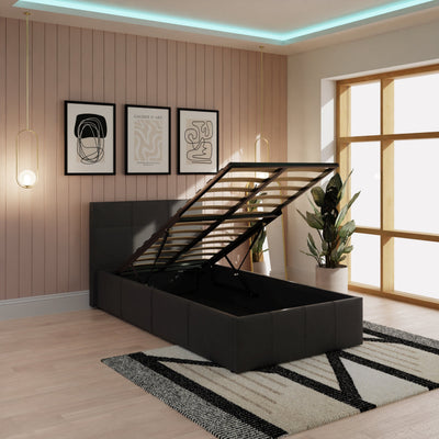 End Lift Ottoman Bed Black – GFW, view 11