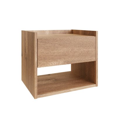 Harmony Wall Mounted Pair Of Bedside Tables Oak - GFW – GFW, view 5