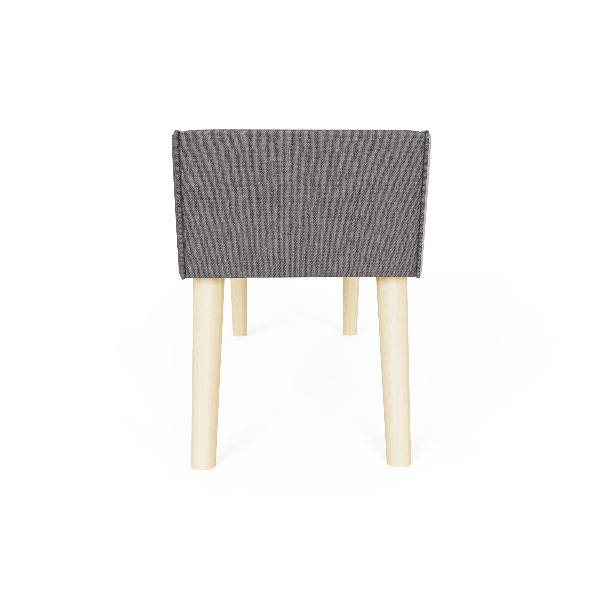 Milan Upholstered Bench Dark Grey Hopsack – GFW, view 6