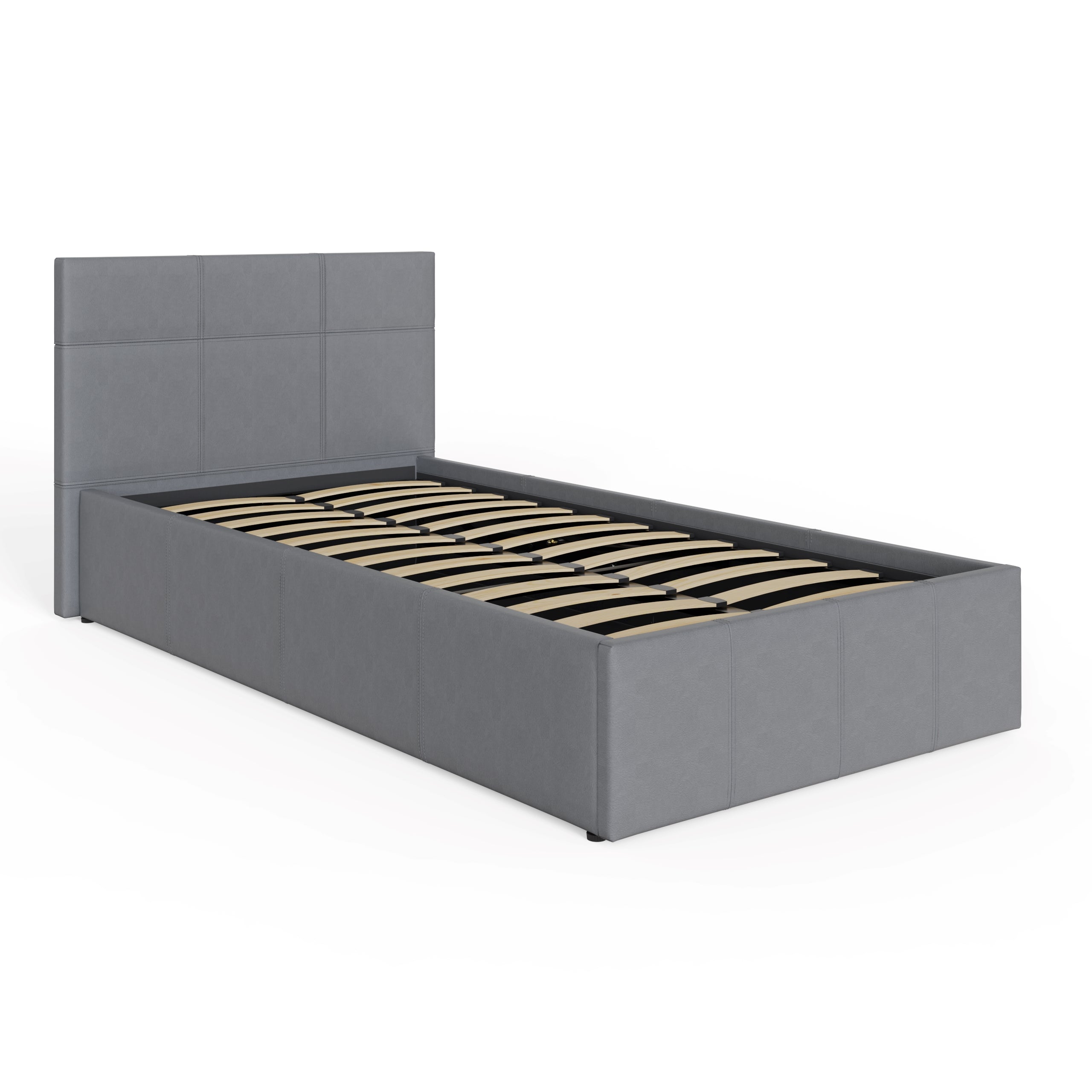 End Lift Ottoman Bed Grey Leather – GFW, view 10
