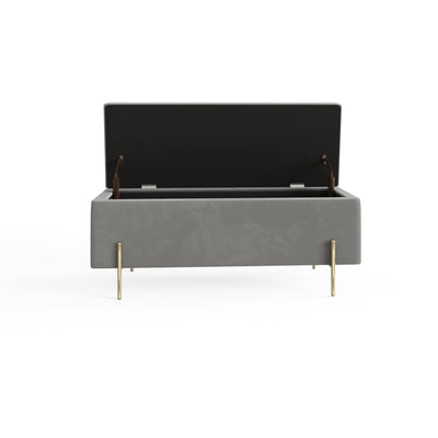 Mystica Ottoman Storage Bench Grey – GFW, view 6