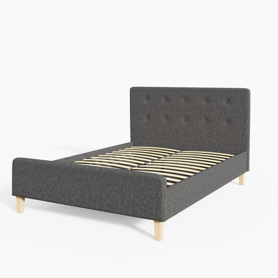 Ashbourne Fabric Upholstered Bed Grey – GFW, view 10