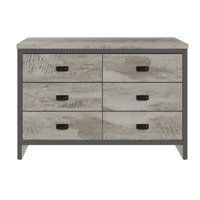 Boston 3+3 Drawer Chest Grey – GFW, view 3