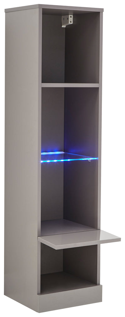 Galicia Tall Shelf Unit With Led Grey – GFW, view 13