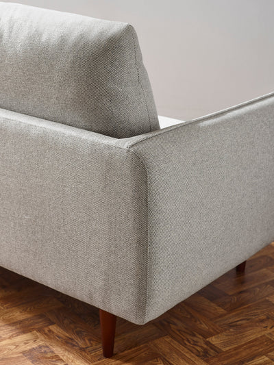 Remy 2 Seater Light Grey Fabric Sofa – Julian Bowen, view 8