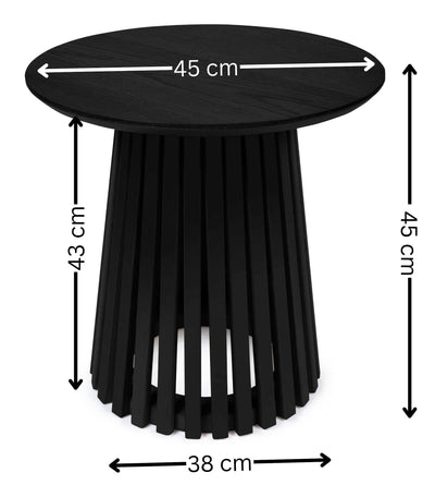 Ollie Black 45cm Round Lamp Table – Julian Bowen, view 6