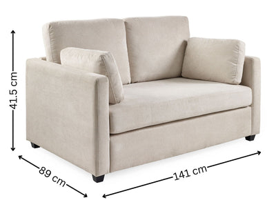 Ottilie Natural Chenille 2 Seater Sofa – Julian Bowen, view 10