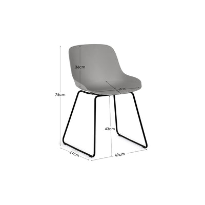 Rocco Chairs - Light Grey (Set Of 2) – Julian Bowen, view 6