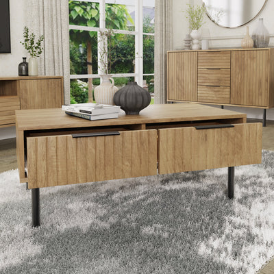 Nervata Coffee Table Oak – GFW, view 3
