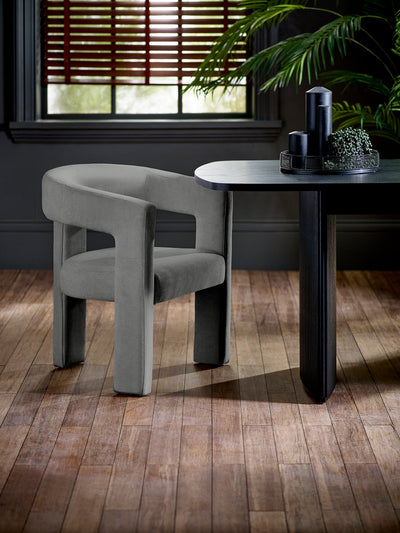 Elara Grey Chenille Upholstered  Chair – Julian Bowen, view 15