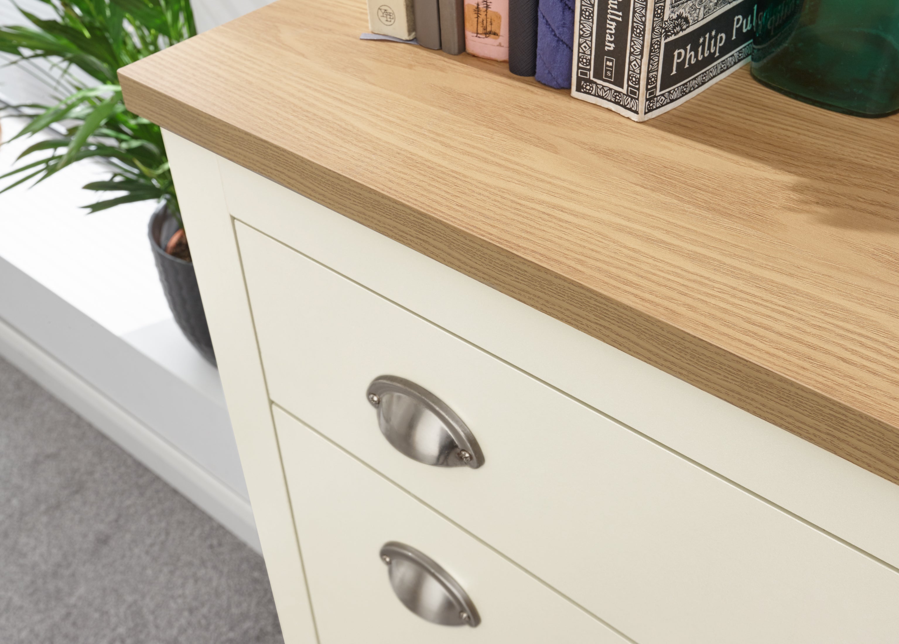 Lancaster 2Dr 1Drw Shoe Cabinet Cream – GFW, view 5