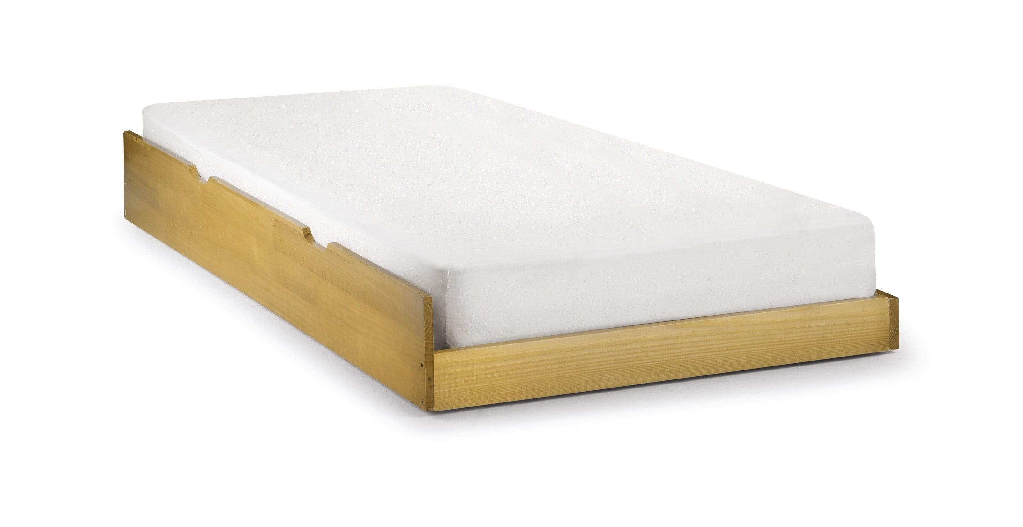 Julian Bowen UNDERBED Single 90cm 3ft Poppy Stopover Underbed - Solid Pine - Pine Bed Kings