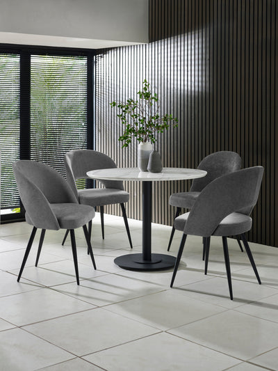 Luca 100cm Round Dining Table White – Julian Bowen, view 14