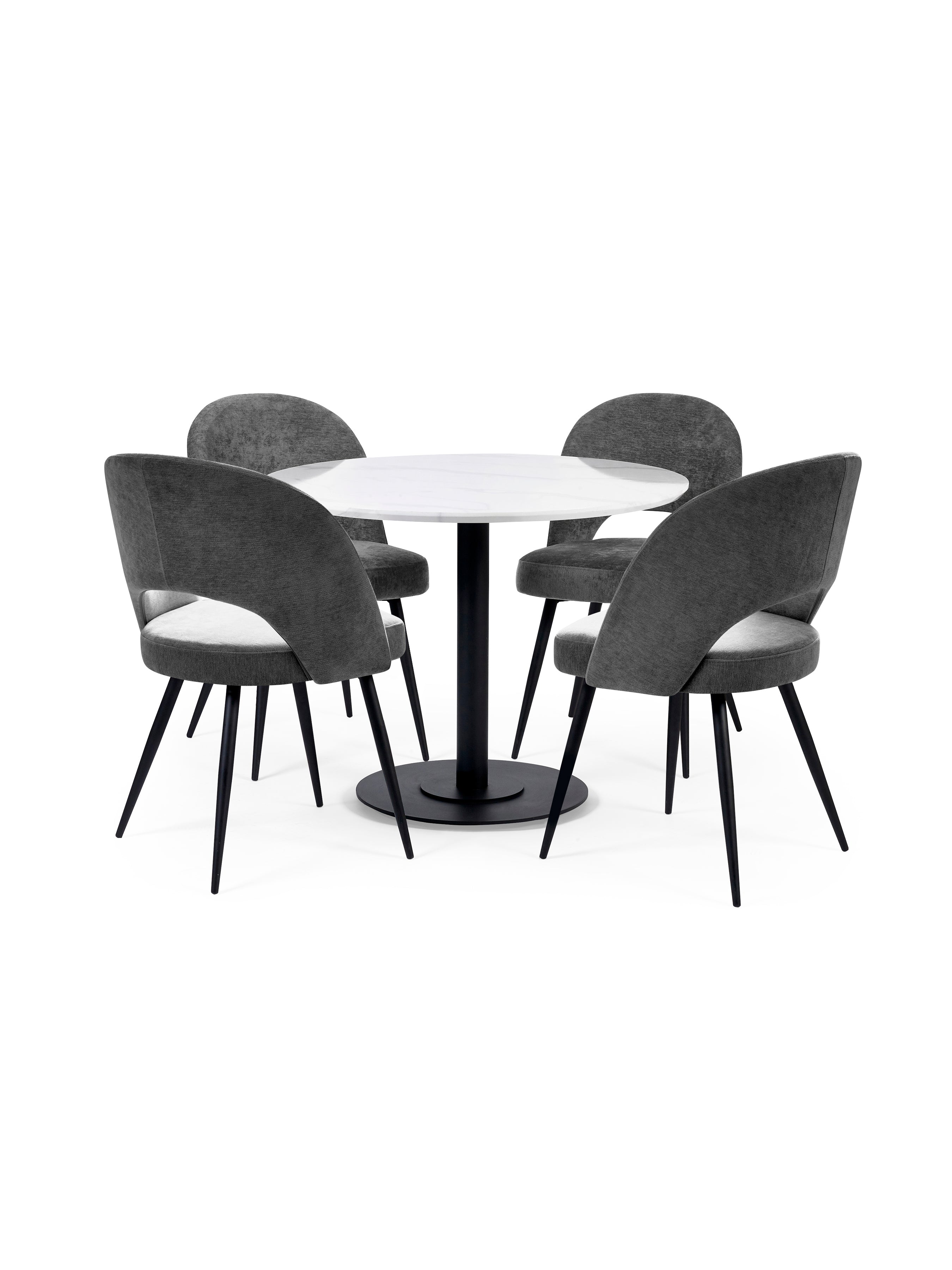 Luca 100cm Round Dining Table White – Julian Bowen, view 10