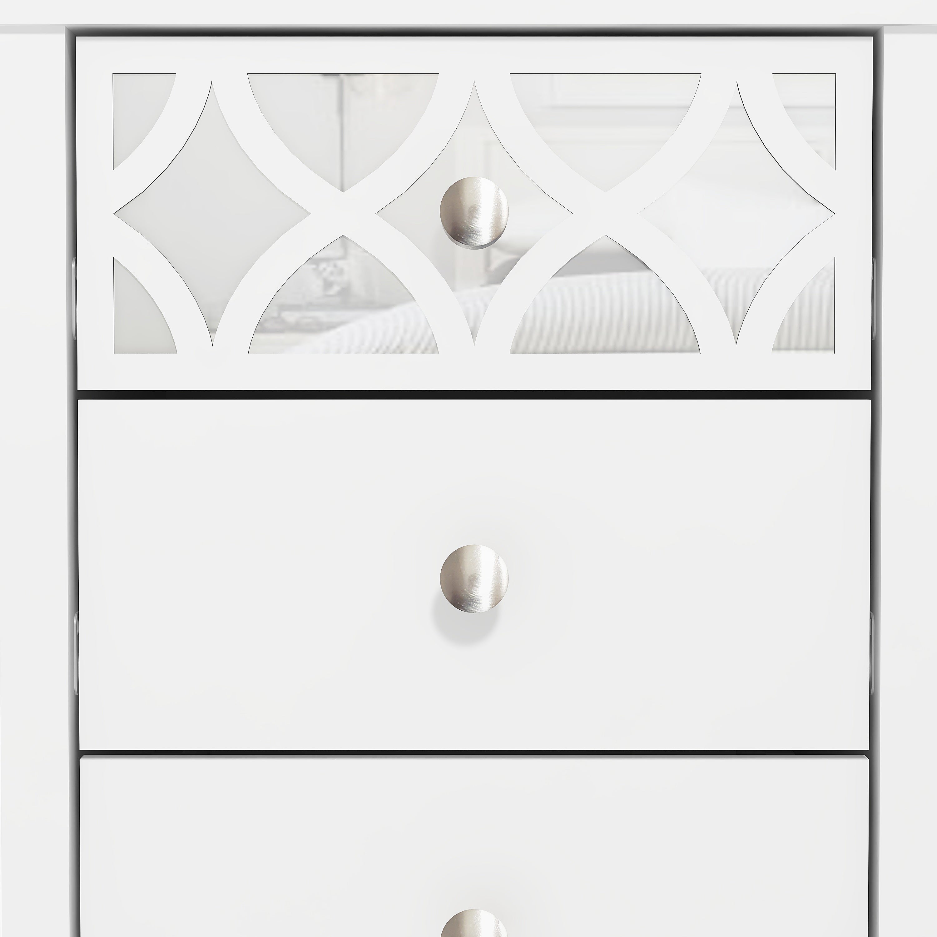 Arianna 3 Drawer Bedside Table – White