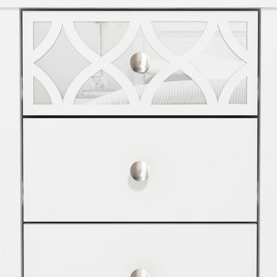 Arianna 3 Drawer Bedside Table – White
