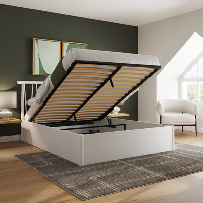Fusum Spindle Ottoman Bed - White – GFW, view 17