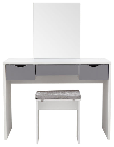 Elizabeth Dressing Table Set – White & Grey