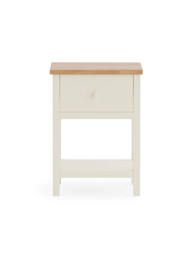 Coxmoor 1 Drawer - Ivory and Oak – Julian Bowen