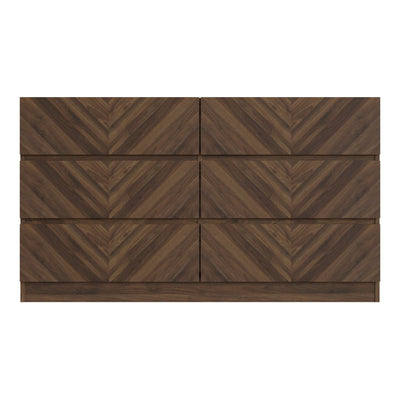 Catania 3+3 Drawer Chest Royal Walnut – GFW