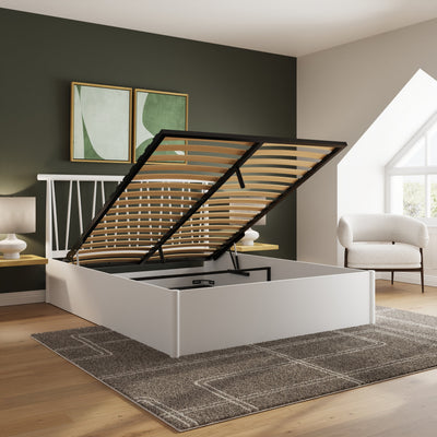 Fusum Spindle Ottoman Bed - White – GFW, view 18
