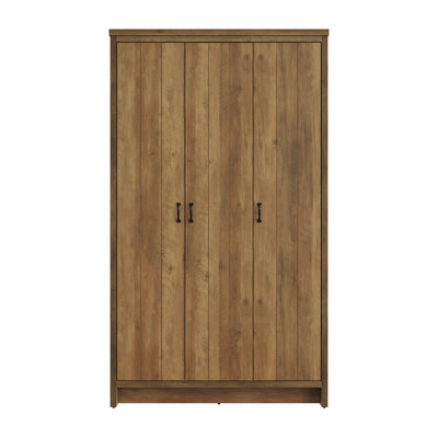 Boston 3 Door Wardrobe Knotty Oak – GFW