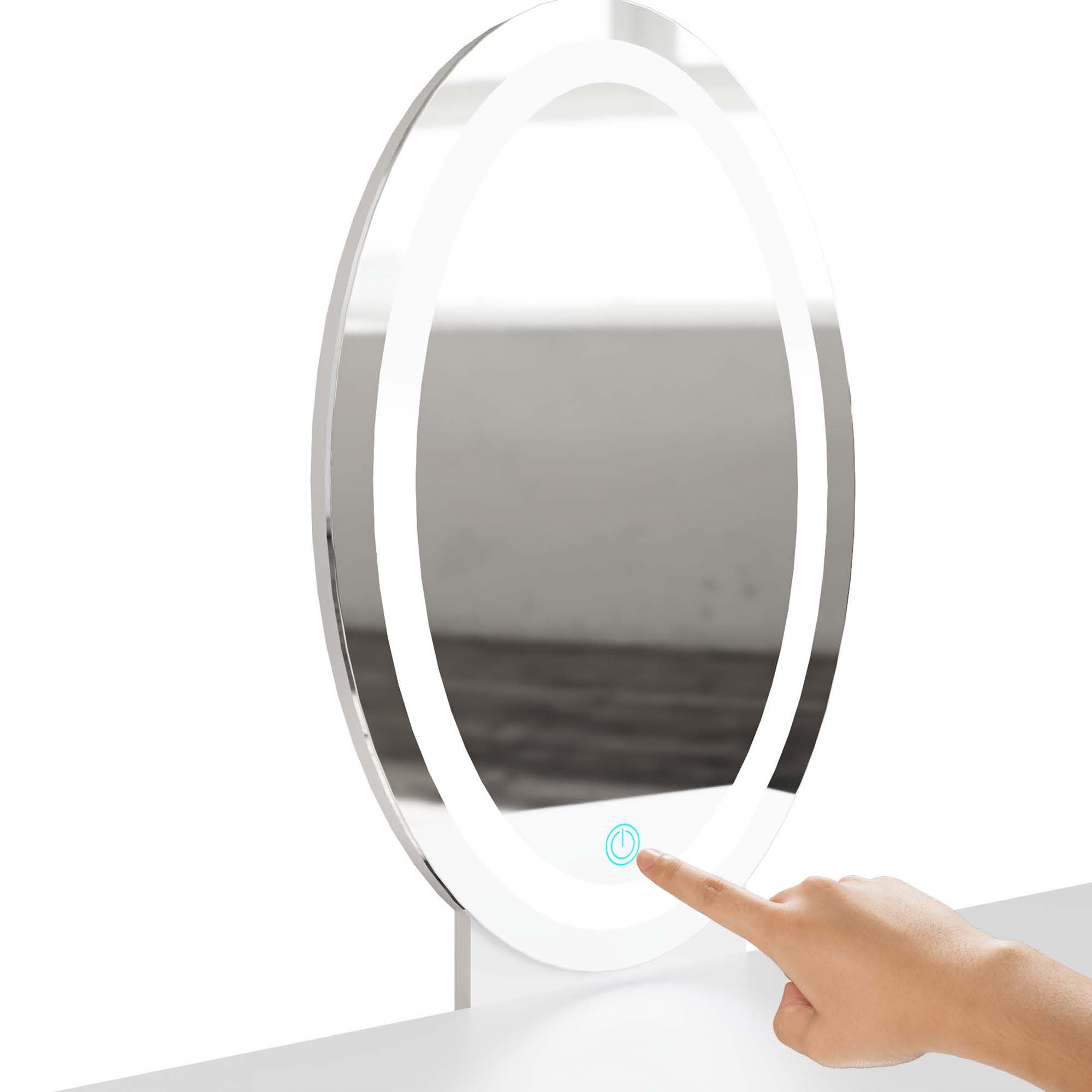 Signy Led Dressing Table With Stool – GFW, view 4